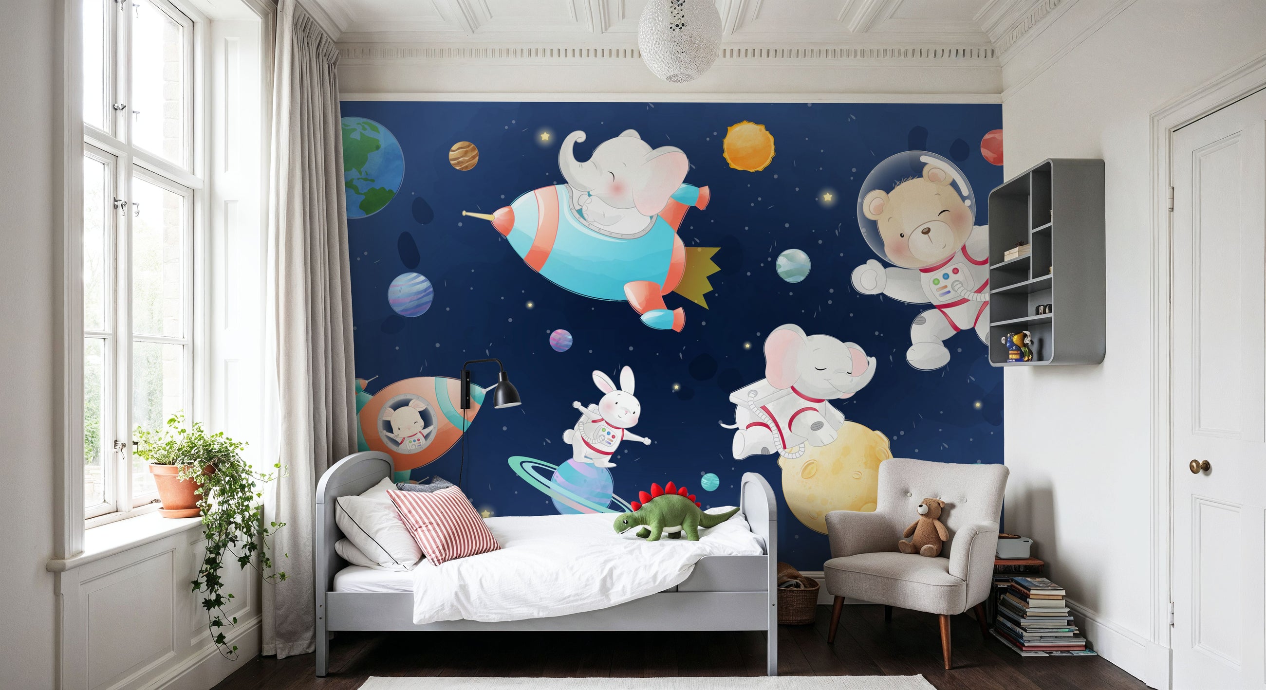 Furry Astronauts Mural Wallpaper