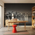 Urban Mirror Skyline Mural Wallpaper - room preview 05
