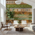 Aztec Stripes Mural Wallpaper - room preview 05