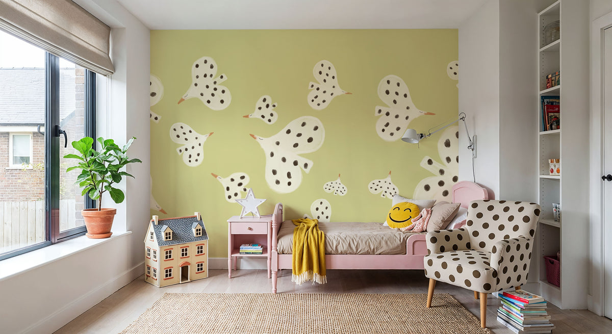 Birds Flying High, Hay Mural Wallpaper - room preview 05