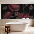 Burgundy Bloom II Mural Wallpaper - room preview 05