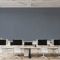 Faux Cloth Texture, Denim Blue Mural Wallpaper - room preview 05