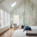 Botanical Wall Green Mural Wallpaper - room preview 05