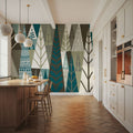 Geometric Forest Mural Wallpaper - room preview 05