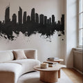 Gold Coast Australia Skyline Black & White Mural Wallpaper - room preview 05