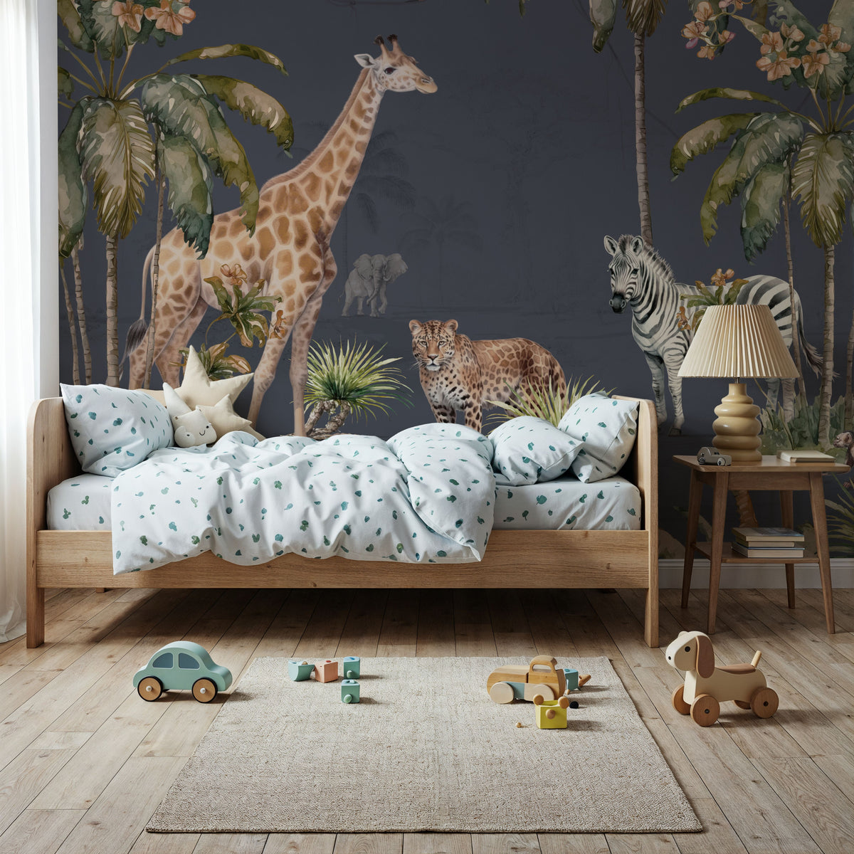 Whimsical Wildlife Pidgeon Mural Wallpaper - room preview 05