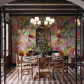 Colourful Watercolor Painted Floral Mural Wallpaper - room preview 05