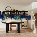 St Louis Missouri Skyline Blue & Bronze Mural Wallpaper - room preview 05