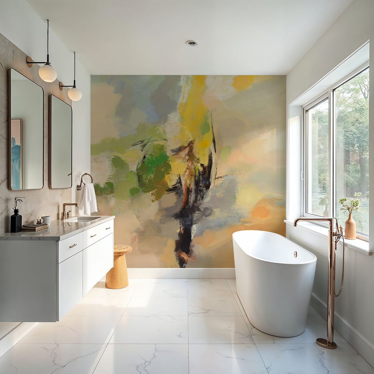 Lemon Grove Mural Wallpaper - room preview 05