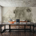 Donkey Pasture Sepia Mural Wallpaper - room preview 05