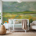 Sunlit Meadow Mural Wallpaper - Warm Tone - room preview 05