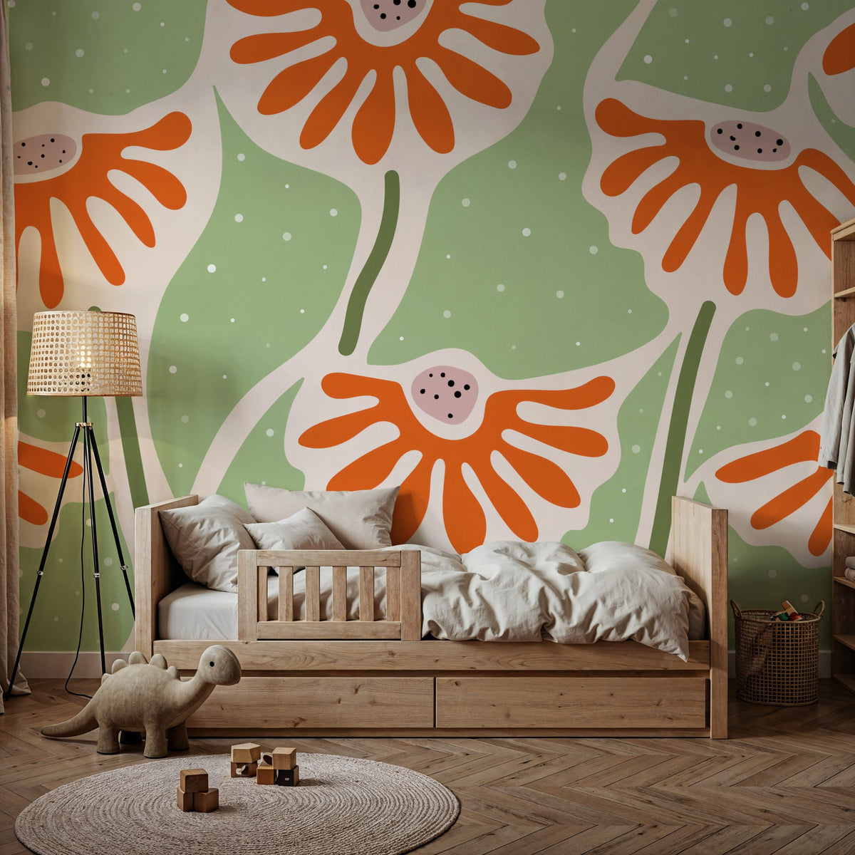 Floral Fun Mural Wallpaper - room preview 06