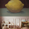 Lemon on Green Mural Wallpaper - room preview 05