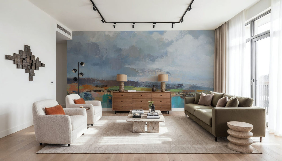 Tranquil Horizon Painting Mural Wallpaper - room preview 05