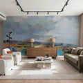 Tranquil Horizon Painting Mural Wallpaper - room preview 05