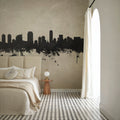 Jersey City New York Skyline Concrete Mural Wallpaper - room preview 05
