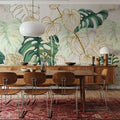 Weird Leaves Mural Wallpaper - room preview 05