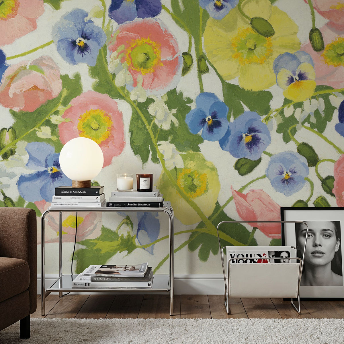 Floral Mural Wallpaper - room preview 05