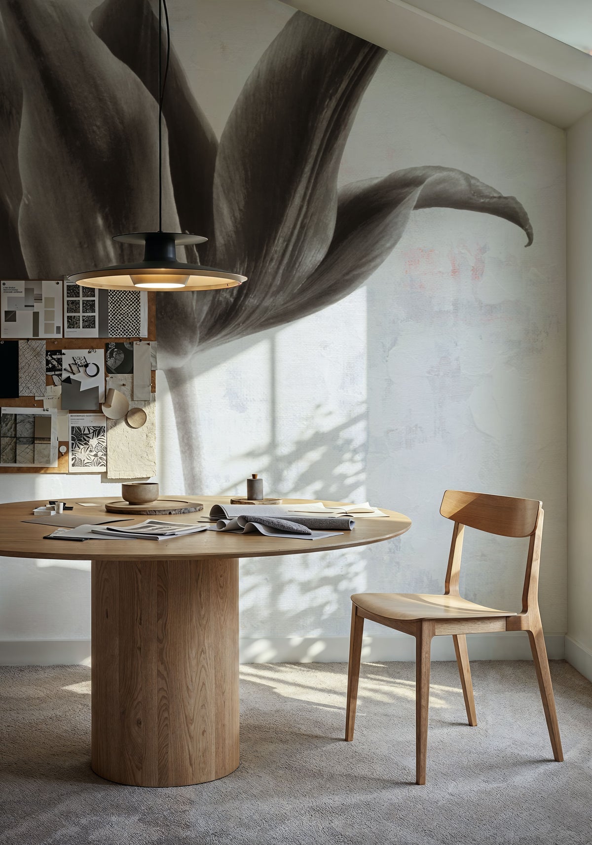 Sepia Tulip II Mural Wallpaper - room preview 05