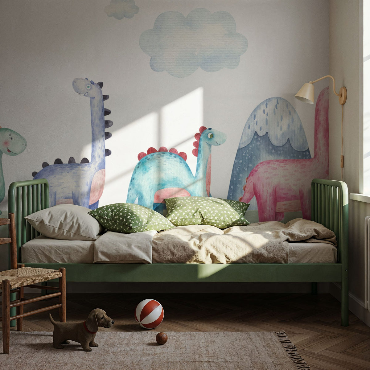 Dinosaur Walk Mural Wallpaper - room preview 06