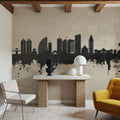 Ulaanbaatar Mongolia Skyline Concrete Mural Wallpaper - room preview 05
