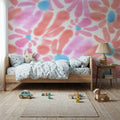 August Blossoms, Pink Mural Wallpaper - room preview 05