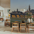 Golden Bridge Reflection Mural Wallpaper - room preview 05