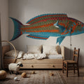 Polynesian Fish Mural Wallpaper - room preview 05