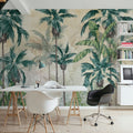 Textured Palm Paradise Mural Wallpaper - room preview 05