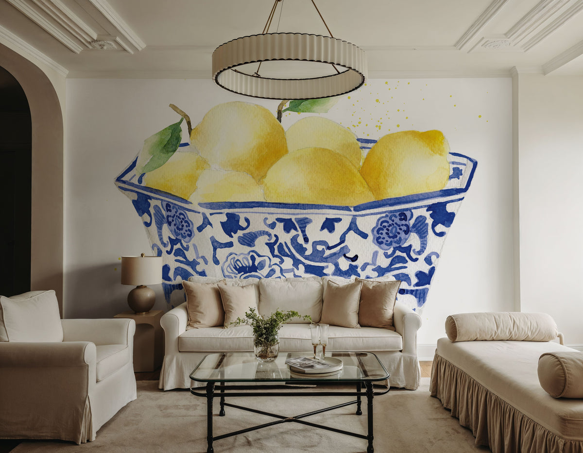Elegant Lemons Mural Wallpaper - room preview 05