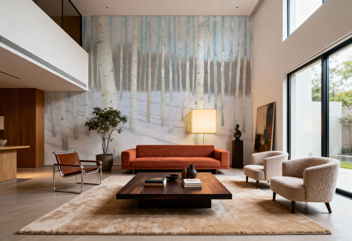 Winter Birch Mural Wallpaper - room preview 05
