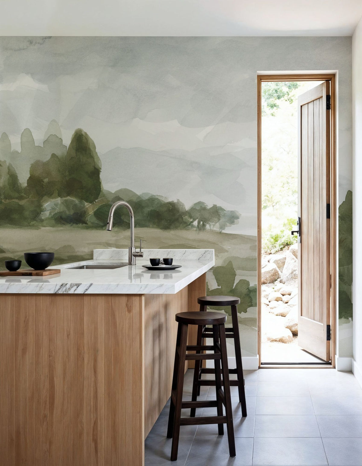 Path to the Mountain Mural Wallpaper - room preview 05
