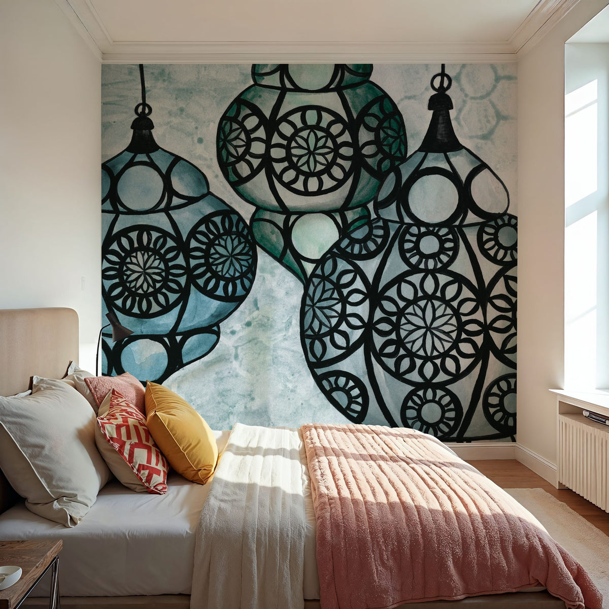 Moroccan Street Lanterns Mural Wallpaper - room preview 05