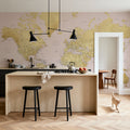 World Map Cities - Lalita Mural Wallpaper - room preview 05