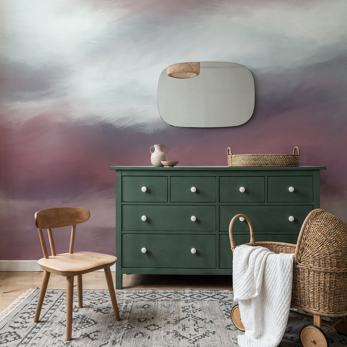 The Silent Horizon, Rose Mural Wallpaper - room preview 05