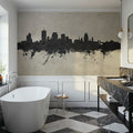 Quebec Canada Skyline Concrete Mural Wallpaper - room preview 05