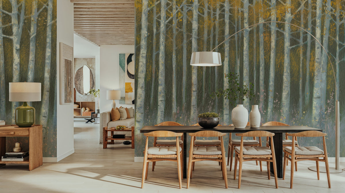 Birch Dusk Mural Wallpaper - room preview 05