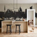 Leipzig Germany Skyline Concrete Mural Wallpaper - room preview 05