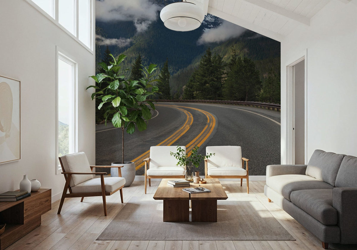 Colonial Peak and North Cascades Highway Mural Wallpaper - room preview 05