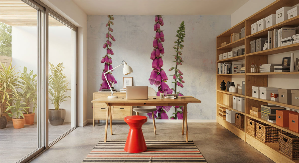 Foxgloves Mural Wallpaper - Light Tone - room preview 05