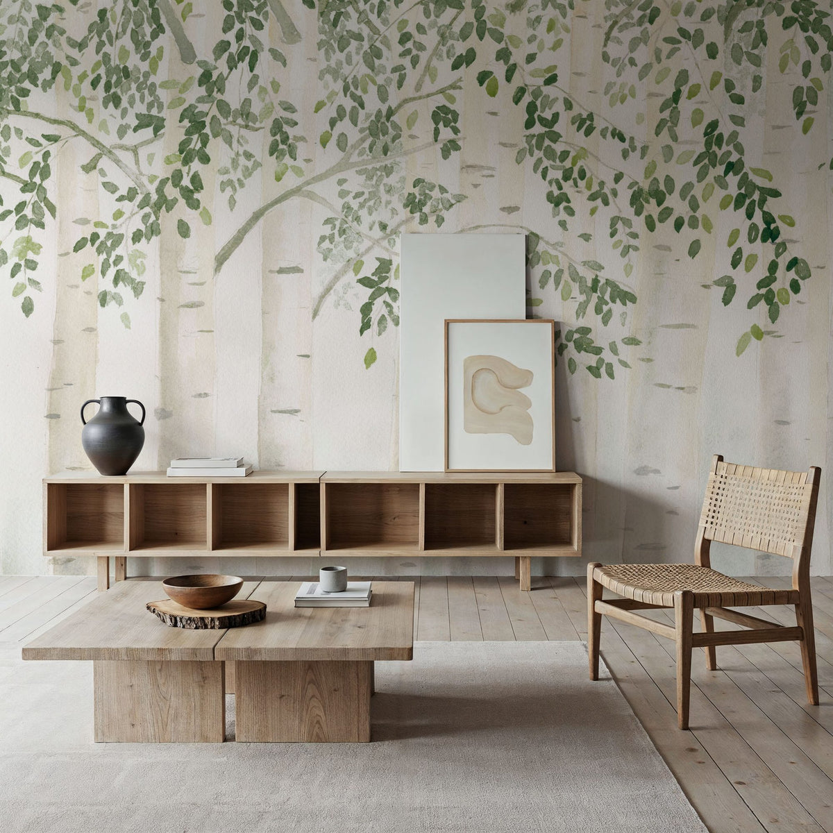 Fresh Forest Green Mural Wallpaper - room preview 05