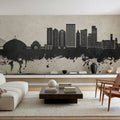 Tacoma Washington Skyline Concrete Mural Wallpaper - room preview 05