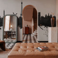 Paris Skyline Black & White Mural Wallpaper - room preview 05