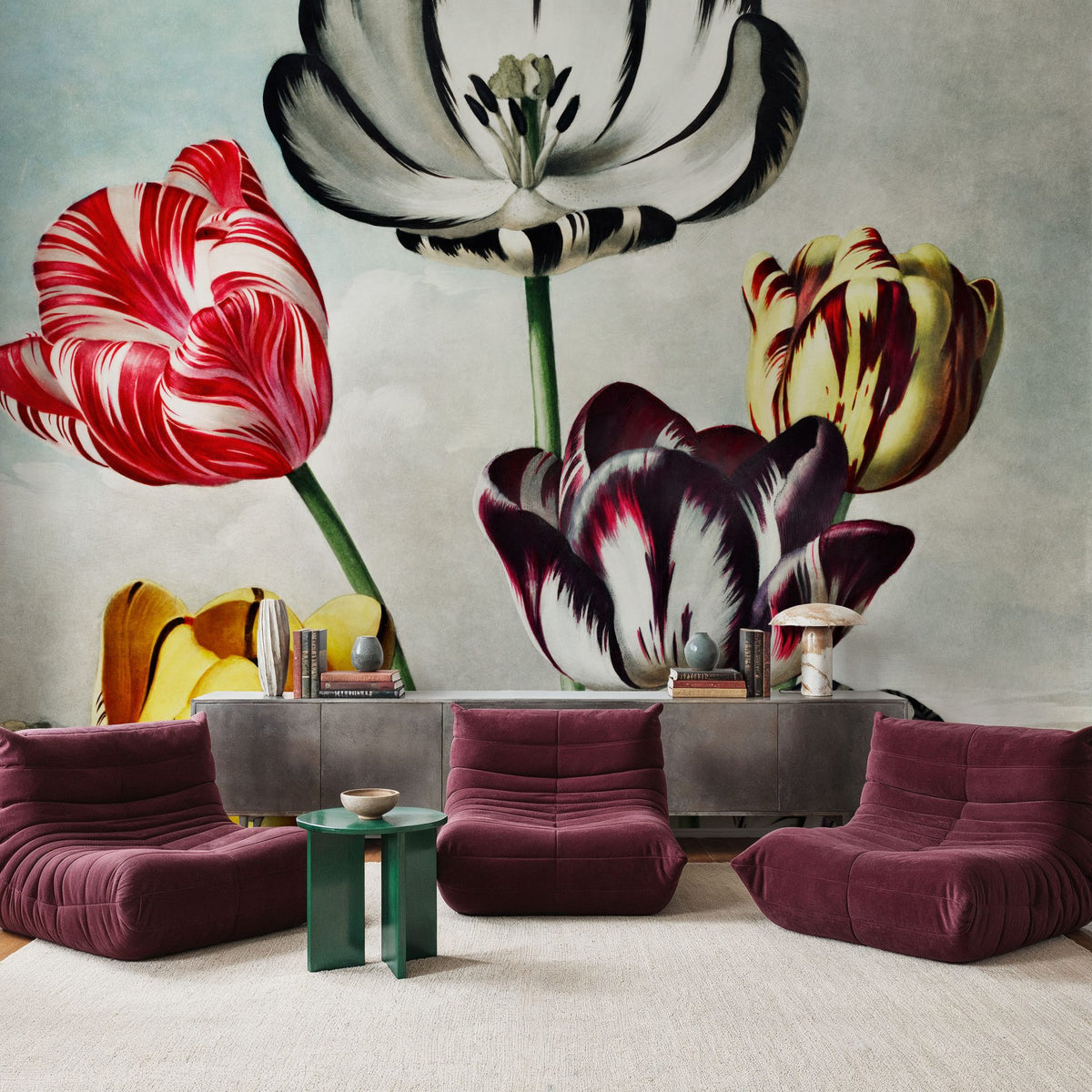 Temple of Flora Tulips Mural Wallpaper - room preview 05