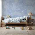 Moonlit Sky, Baby Blue Mural Wallpaper - room preview 05