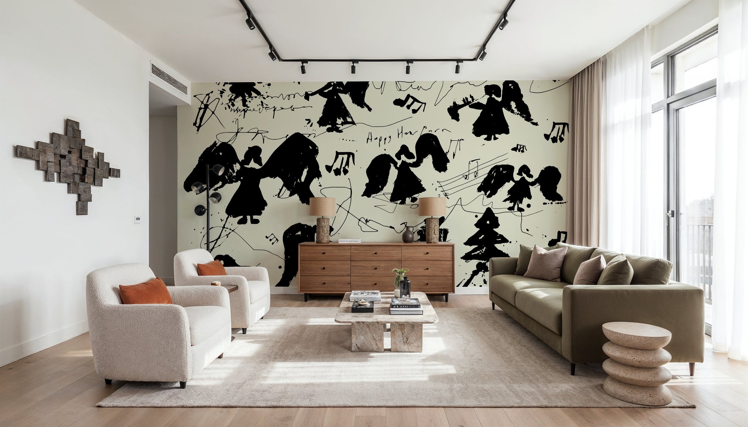 Musical Angels Mural Wallpaper