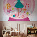 Sugar Plum Snowglobe Mural Wallpaper - room preview 05