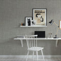 Mottled Linen Effect, Cloud Grey Mural Wallpaper - room preview 05