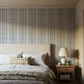 Wavy Stripes, Blue Mural Wallpaper - room preview 05