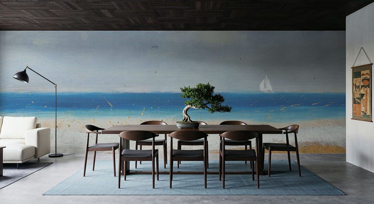 Beach Horizon Mural Wallpaper - room preview 05